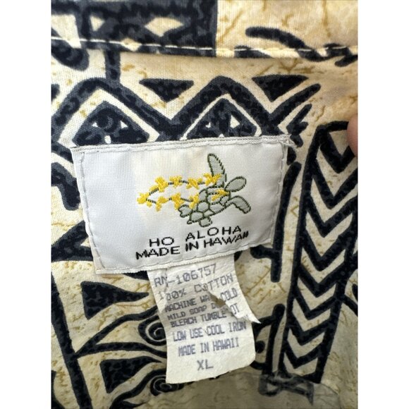 Ho Aloha Vintage Hawaiian Tropical Turtle Sea Life  Men's Size XL Shirt Vacation - Picture 3 of 4